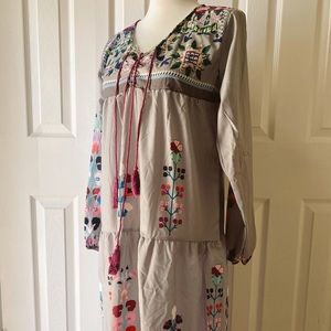 Medium Long Sleeve Lightweight Floral Maxi Dress